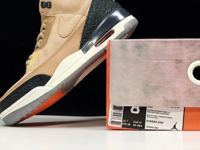 One Kick Beige Bio Air JTH Jordan 3 AV6683-200 0709